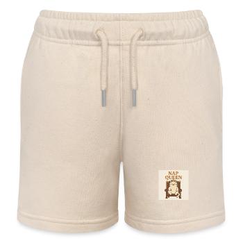 Nap Queen - Kids Organic Sweat Shorts by Stanley/Stella - soft Ecru - Front