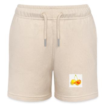 Kirsche - Kinder Organic Joggingshorts Mini Bolter von Stanley/Stella - Natur - Vorne