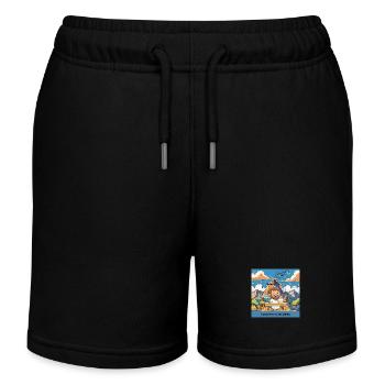 Hörgeräte retten Leben. - Kinder Organic Joggingshorts Mini Bolter von Stanley/Stella - Schwarz - Vorne