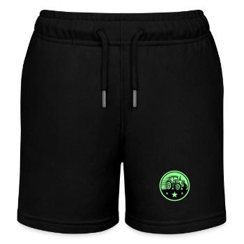 Traktor Farmer - Kinder Organic Joggingshorts Mini Bolter von Stanley/Stella - Schwarz - Vorne
