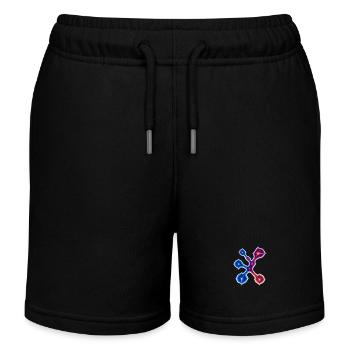 Cosmic Flow – eine Sammlung von lebendigen, galaktischen - Kinder Organic Joggingshorts Mini Bolter von Stanley/Stella - Schwarz - Vorne