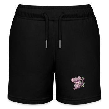 glücklicher Koalabär Koala - Kinder Organic Joggingshorts Mini Bolter von Stanley/Stella - Schwarz - Vorne