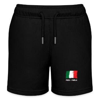 Italie pizza supérieur à Paella Espagne Humour - Short de jogging enfant bio Stanley/Stella - noir - Devant