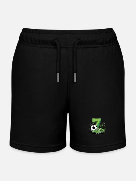 Fussball 7 Jahre - Kinder Organic Joggingshorts Mini Bolter von Stanley/Stella - Schwarz