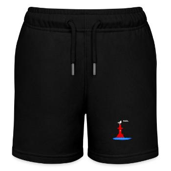 Segler Möwe - Kinder Organic Joggingshorts Mini Bolter von Stanley/Stella - Schwarz - Vorne