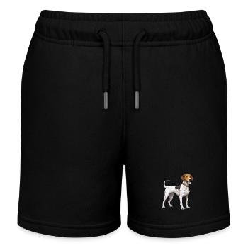 Beagle Hund - Kinder Organic Joggingshorts Mini Bolter von Stanley/Stella - Schwarz - Vorne