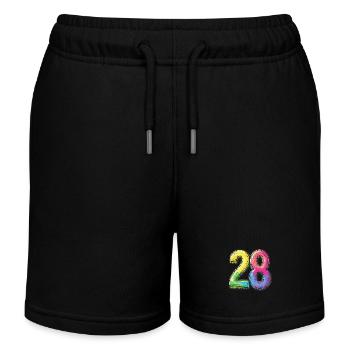28 Nombre Coloré - Short de jogging enfant bio Stanley/Stella - noir - Devant
