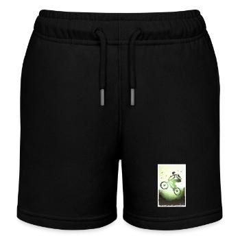 NOUVEAU | Roue de vélo BMX | Poster papier peint - Short de jogging enfant bio Stanley/Stella - noir - Devant