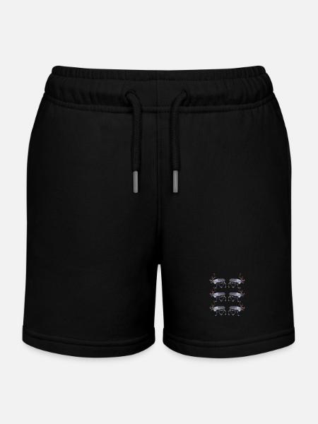Restes de jeu de taureau en style naturel - Short de jogging enfant bio Stanley/Stella - noir