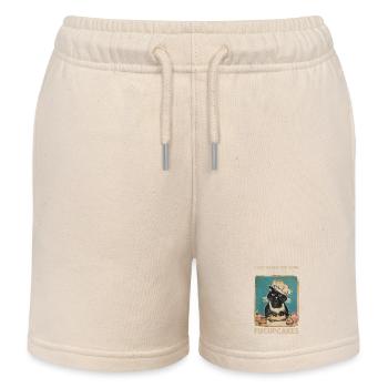 Lustige Katzen-Sprüche-Grafik - Kinder Organic Joggingshorts Mini Bolter von Stanley/Stella - Natur - Vorne