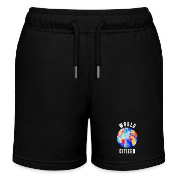 Graphique World Citizen - Short de jogging enfant bio Stanley/Stella - noir - Devant