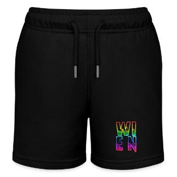 wien rs regenbogen - Kinder Organic Joggingshorts Mini Bolter von Stanley/Stella - Schwarz - Vorne