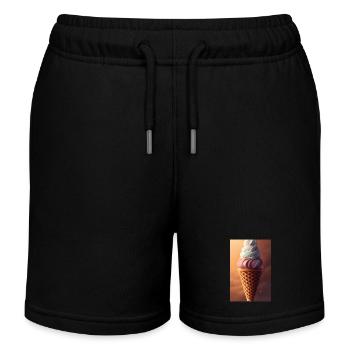 Glace - Short de jogging enfant bio Stanley/Stella - noir - Devant