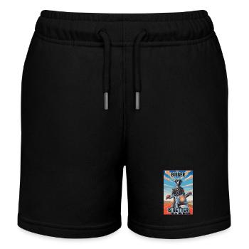 Plus c’est gros, mieux c’est : le grand danois à moto - Short de jogging enfant bio Stanley/Stella - noir - Devant