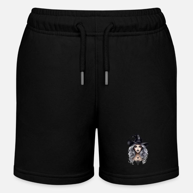 sorcière - Short de jogging enfant bio Stanley/Stella - noir