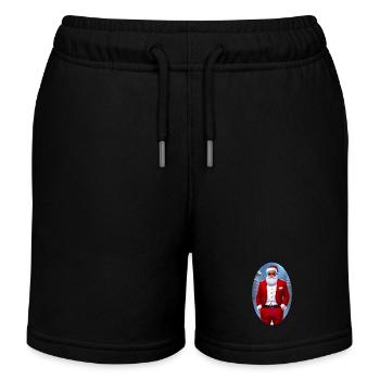 Gentleman Santa - Kids Organic Sweat Shorts by Stanley/Stella - black - Front