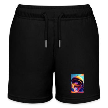 Retro Arcade - Kids Organic Sweat Shorts by Stanley/Stella - black - Front