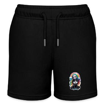 Halloween - Rock & Regenbogen - Kinder Organic Joggingshorts Mini Bolter von Stanley/Stella - Schwarz - Vorne