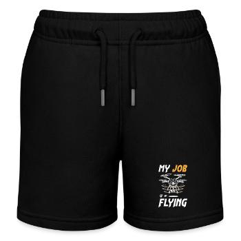 Drone My Job is a Flying - Kinder Organic Joggingshorts Mini Bolter von Stanley/Stella - Schwarz - Vorne