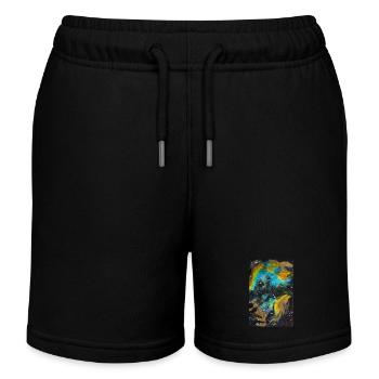 Galaxy Nebula NGC 5189 Galaxie Nebel Nerd Astro - Kids Organic Sweat Shorts by Stanley/Stella - black - Front