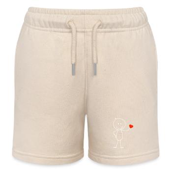 Hold My Heart - Geschenkidee zum Valentinstag - Kinder Organic Joggingshorts Mini Bolter von Stanley/Stella - Natur - Vorne