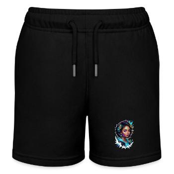 femme afro - beauté - Short de jogging enfant bio Stanley/Stella - noir - Devant