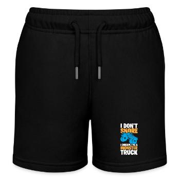 Monster Truck - Kids Organic Sweat Shorts by Stanley/Stella - black - Front