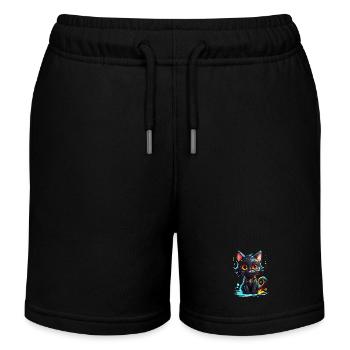 Black Kitty - Kids Organic Sweat Shorts by Stanley/Stella - black - Front