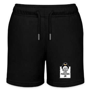 J’aime vraiment les pingouins OK Ich mag Pinguine - Short de jogging enfant bio Stanley/Stella - noir - Devant