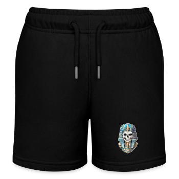 Pharaoh- Mummy - Egypt - Kids Organic Sweat Shorts by Stanley/Stella - black - Front