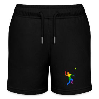 Saut arc-en-ciel au volleyball - Short de jogging enfant bio Stanley/Stella - noir - Devant