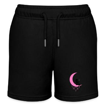 Fairy Elf Crescent Moon Fantasy - Kids Organic Sweat Shorts by Stanley/Stella - black - Front