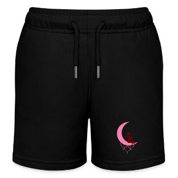 Fée Elfe Croissant de Lune Fantaisie 01 - Short de jogging enfant bio Stanley/Stella - noir - Devant