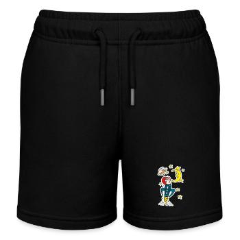 Spacerocket - Auf dem Weg zum Mond und zu den Sternen - Kinder Organic Joggingshorts Mini Bolter von Stanley/Stella - Schwarz - Vorne