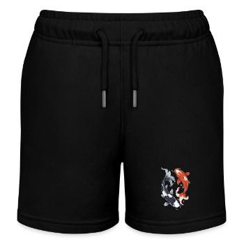 Koi Karpfen - Kinder Organic Joggingshorts Mini Bolter von Stanley/Stella - Schwarz - Vorne