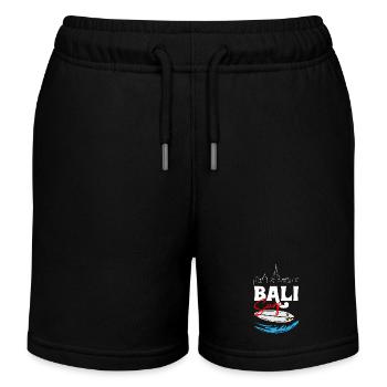 Bali Surfing - Kids Organic Sweat Shorts by Stanley/Stella - black - Front