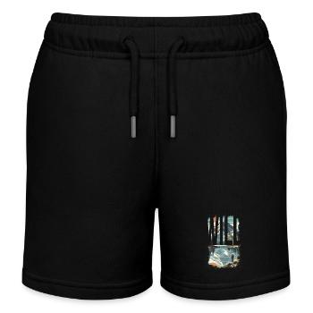 WILDE ERKUNDUNG - Kinder Organic Joggingshorts Mini Bolter von Stanley/Stella - Schwarz - Vorne