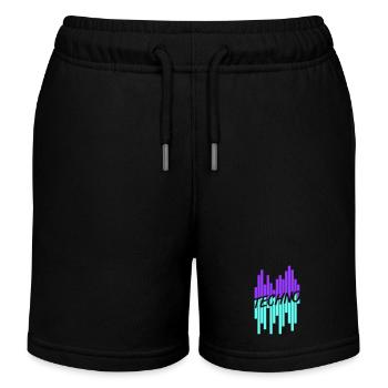 Techno Love Citation Dire Musique Fête Célébrer Logo - Short de jogging enfant bio Stanley/Stella - noir - Devant