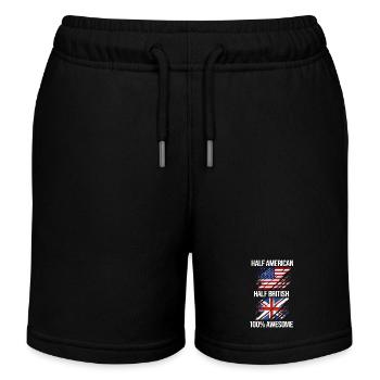 England Englisch - Kinder Organic Joggingshorts Mini Bolter von Stanley/Stella - Schwarz - Vorne