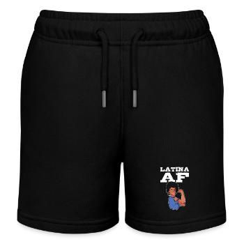 Afro Latina - Kinder Organic Joggingshorts Mini Bolter von Stanley/Stella - Schwarz - Vorne