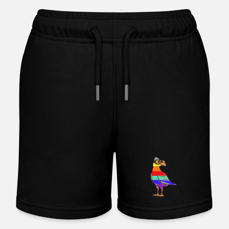 LGBT Regenbogen Möwe Möwen maritim - Kinder Organic Joggingshorts Mini Bolter von Stanley/Stella - Schwarz