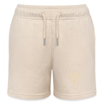 Fleur de lotus - Short de jogging enfant bio Stanley/Stella - écru doux - Devant