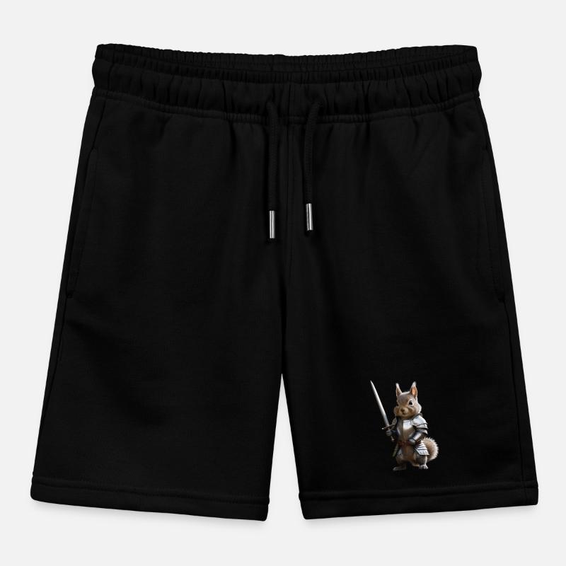 Squirrel Knight Sword 1 Kids Organic Sweat Shorts by Stanley/Stella