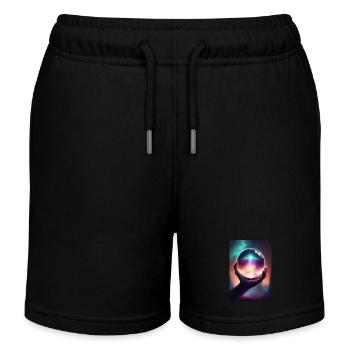 Magische Kristallkugel in der Hand - Kinder Organic Joggingshorts Mini Bolter von Stanley/Stella - Schwarz - Vorne