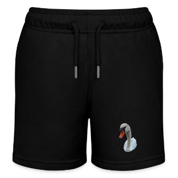 Cygne fixe - Short de jogging enfant bio Stanley/Stella - noir - Devant