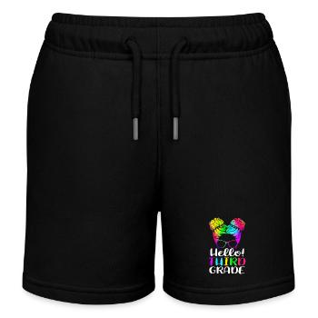 3. Klasse - Kinder Organic Joggingshorts Mini Bolter von Stanley/Stella - Schwarz - Vorne