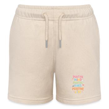 positivity - Kids Organic Sweat Shorts by Stanley/Stella - soft Ecru - Front