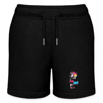 Streetart Mädchen 23237 - Kinder Organic Joggingshorts Mini Bolter von Stanley/Stella - Schwarz - Vorne