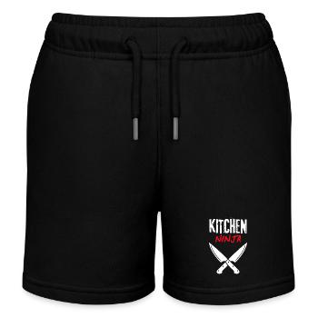 Kitchen Ninja – Master of Blades - Kids Organic Sweat Shorts by Stanley/Stella - black - Front