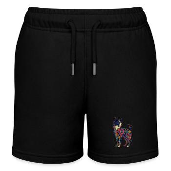Border Collie - Kinder Organic Joggingshorts Mini Bolter von Stanley/Stella - Schwarz - Vorne